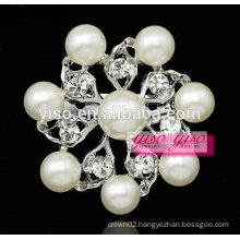 new trendy rhinestone pearl brooch pin